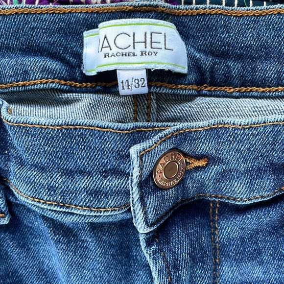 Rachel Rachel Roy Distressed Wide Leg Ankle Jeans-#1954+ - Picture 4 of 15